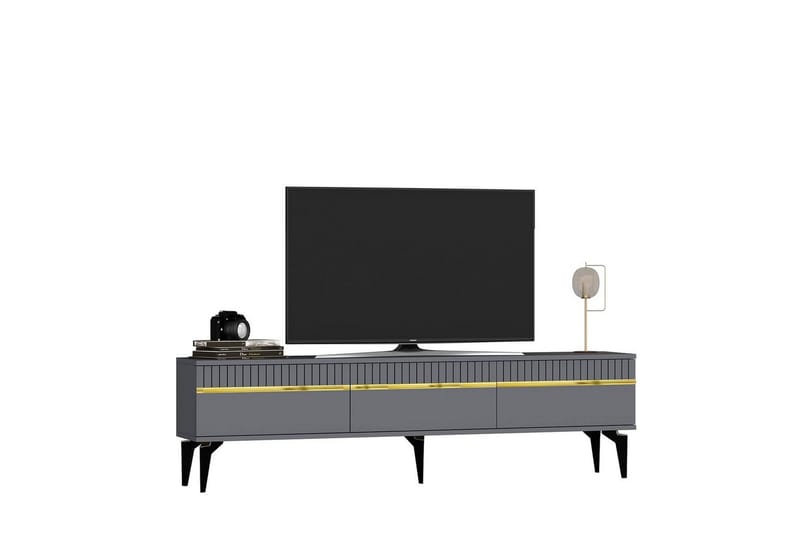 Defneia TV-taso 180 cm - Kulta/Antrasiitti - Huonekalut - TV- & Mediakalusteet - Tv taso & Mediataso