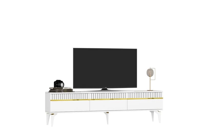 Defneia TV-taso 180 cm - Kulta/Valkoinen - Huonekalut - TV- & Mediakalusteet - Tv taso & Mediataso