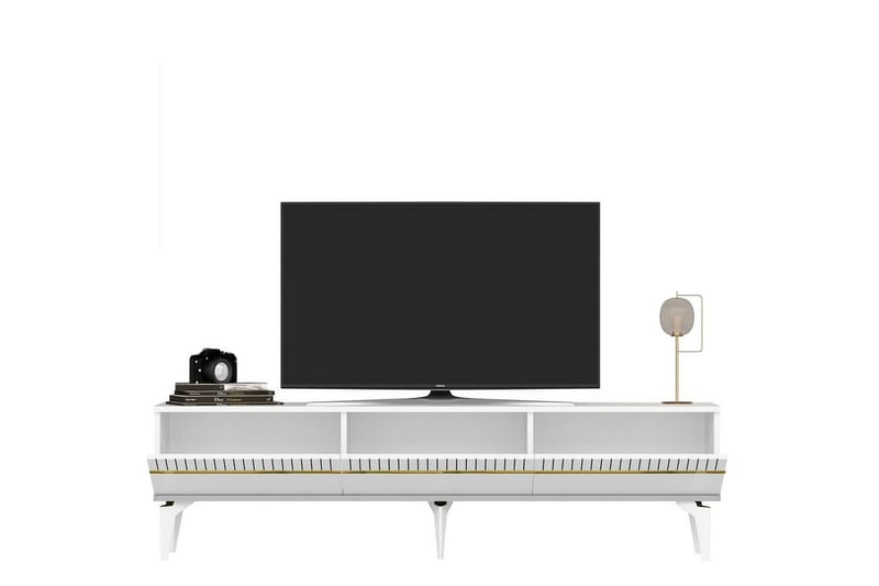 Defneia TV-taso 180 cm - Kulta/Valkoinen - Huonekalut - TV- & Mediakalusteet - Tv taso & Mediataso