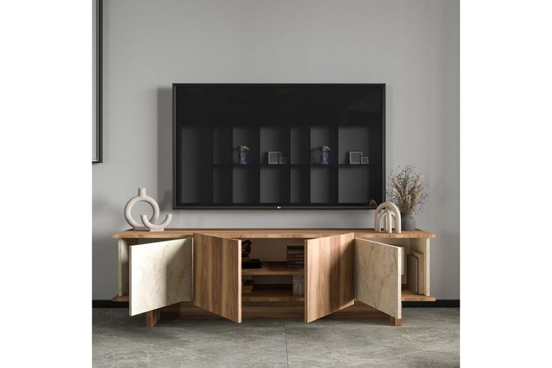 Diannare TV-taso 180 cm - Keskisävyinen puu - Huonekalut - TV- & Mediakalusteet - Tv taso & Mediataso