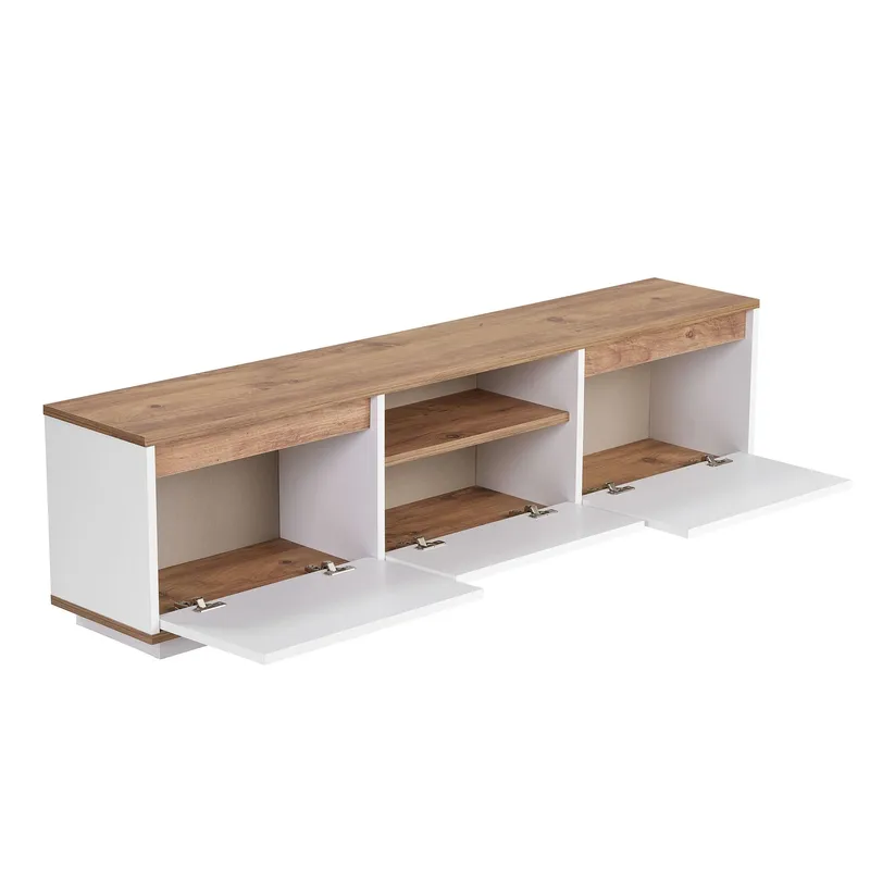 Domar TV-taso 160 cm - Atlantic-mänty, valkoinen - Huonekalut - TV- & Mediakalusteet - Tv taso & Mediataso