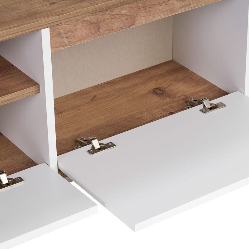 Domar TV-taso 160 cm - Atlantic-mänty, valkoinen - Huonekalut - TV- & Mediakalusteet - Tv taso & Mediataso