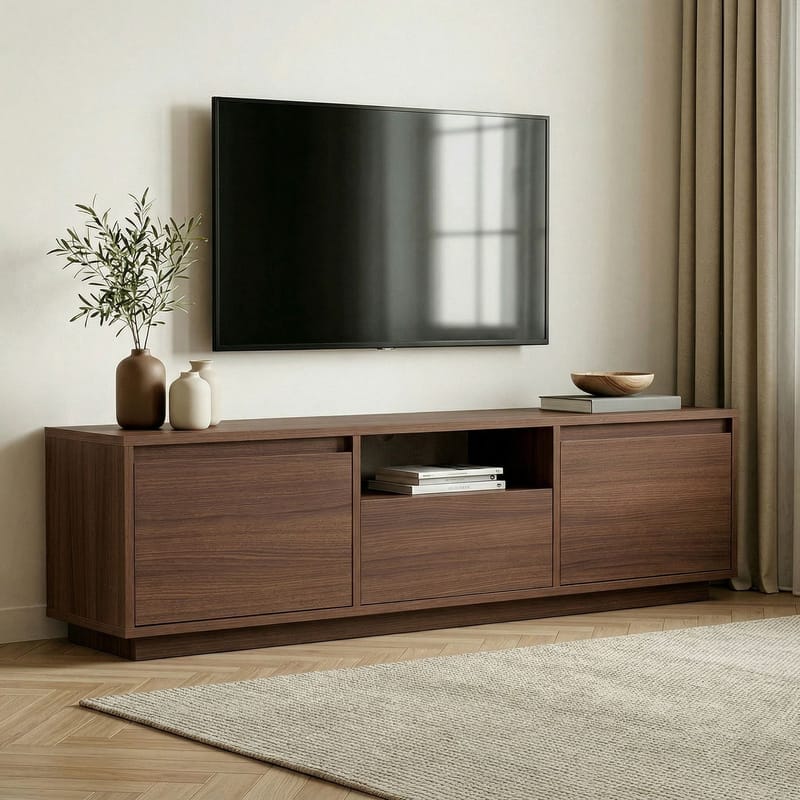 Domar TV-taso 160 cm - Walnut - Huonekalut - TV- & Mediakalusteet - Tv taso & Mediataso