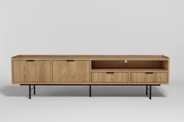 Dravo TV-taso 200 cm - Luonnonhikkori - Huonekalut - TV- & Mediakalusteet - Tv taso & Mediataso