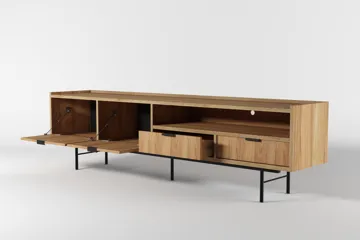 Dravo TV-taso 200 cm - Luonnonhikkori - Huonekalut - TV- & Mediakalusteet - Tv taso & Mediataso