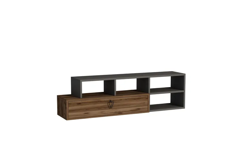 Durusu Tv-taso 120 cm, Vaaleanruskea/Antrasiitti