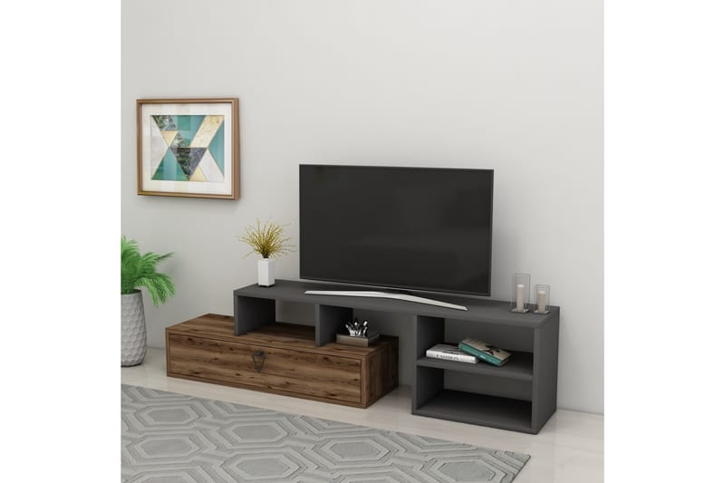 Durusu Tv-taso 120 cm - Vaaleanruskea/Antrasiitti - Huonekalut - TV- & Mediakalusteet - Tv taso & Mediataso