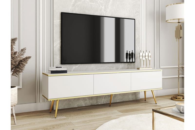 Edson TV-taso 175 cm - Valkoinen - Huonekalut - TV- & Mediakalusteet - Tv taso & Mediataso