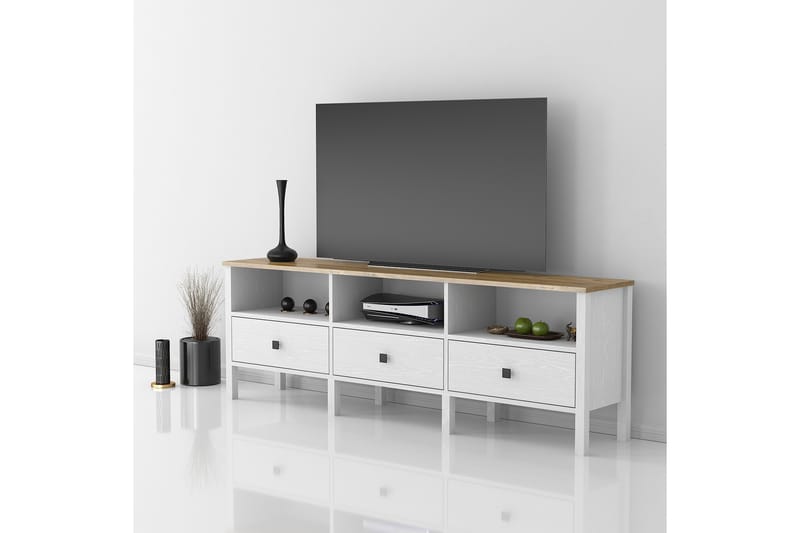 Elspet Tv-taso 180 cm - Ruskea/Valkoinen - Huonekalut - TV- & Mediakalusteet - Tv taso & Mediataso