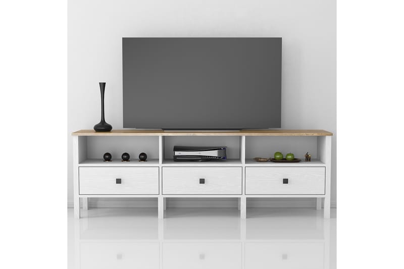 Elspet Tv-taso 180 cm - Ruskea/Valkoinen - Huonekalut - TV- & Mediakalusteet - Tv taso & Mediataso