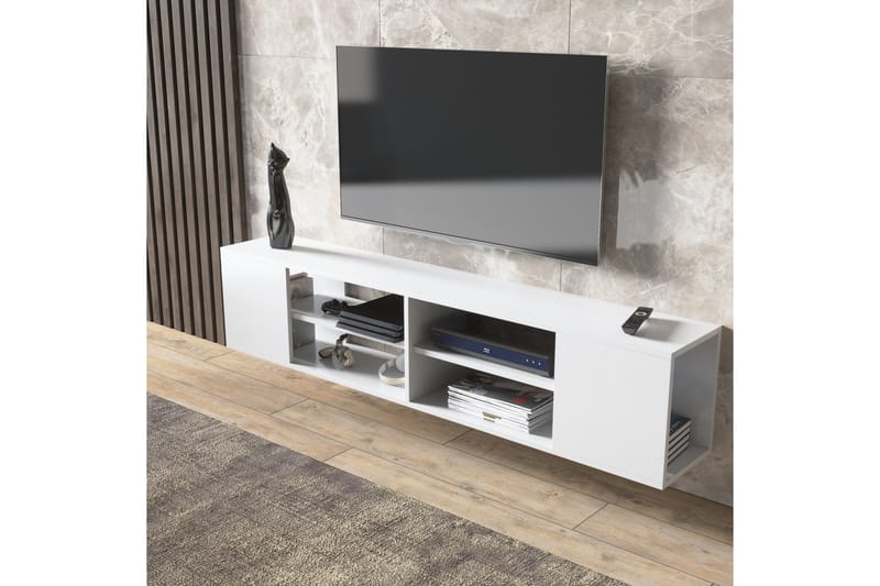Elspet Tv-taso 180 cm - Valkoinen - Huonekalut - TV- & Mediakalusteet - Tv taso & Mediataso