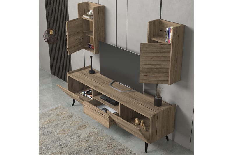 Elspet Tv-taso 180 cm - Pähkinäpuu - Huonekalut - TV- & Mediakalusteet - Tv taso & Mediataso