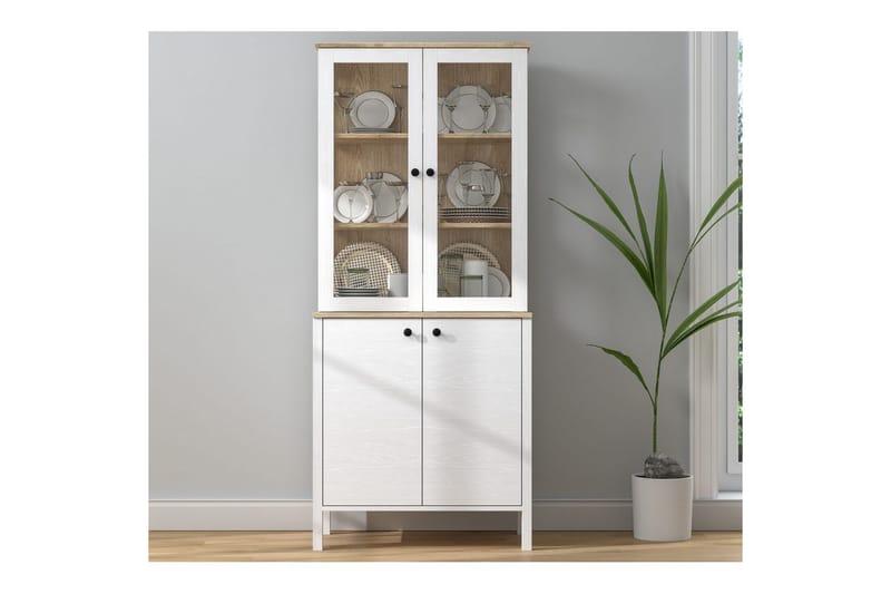 Elvan Kirjahylly 83 cm - Luonnollinen/Valkoinen - Säilytys - Hylly - Kirjahylly