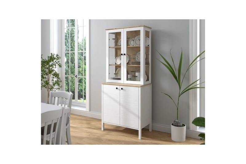 Elvan Kirjahylly 83 cm - Luonnollinen/Valkoinen - Säilytys - Hylly - Kirjahylly