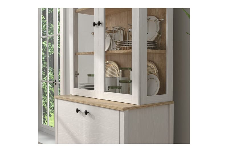 Elvan Kirjahylly 83 cm - Luonnollinen/Valkoinen - Säilytys - Hylly - Kirjahylly