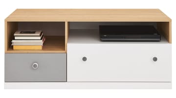 Elvaren lattialla seisova TV-taso 120 cm, säilytystilalla, maalattua puuta - Valkoinen - Huonekalut - TV- & Mediakalusteet - Tv taso & Mediataso