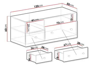 Elvaren TV-taso 120 cm - Huonekalut - TV- & Mediakalusteet - Tv taso & Mediataso