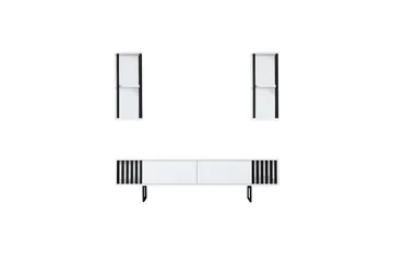 Erdem Tv-taso 180 cm - Valkoinen/Musta - Huonekalut - TV- & Mediakalusteet - Tv taso & Mediataso