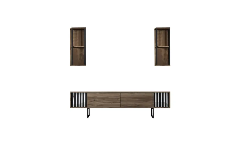 Erdem Tv-taso 180 cm, Pähkinäpuu/Musta