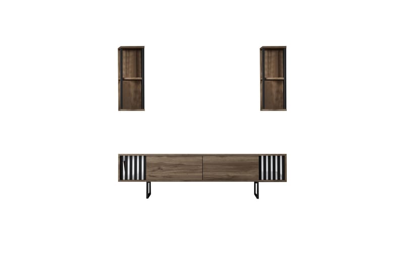 Erdem Tv-taso 180 cm, Pähkinäpuu/Musta