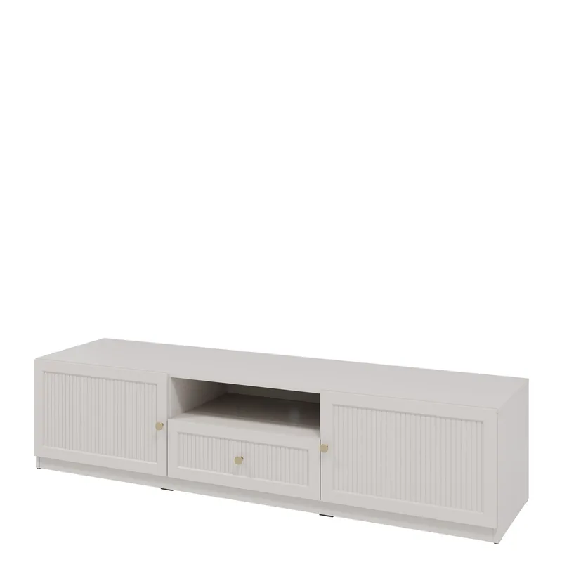 Fayric lattialla seisova tv-taso 180 cm säilytyksellä maalattu puu, Beige
