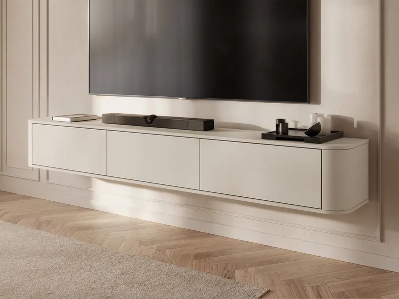 Fjora-TV-taso 200 cm - Beige - Huonekalut - TV- & Mediakalusteet - Tv taso & Mediataso