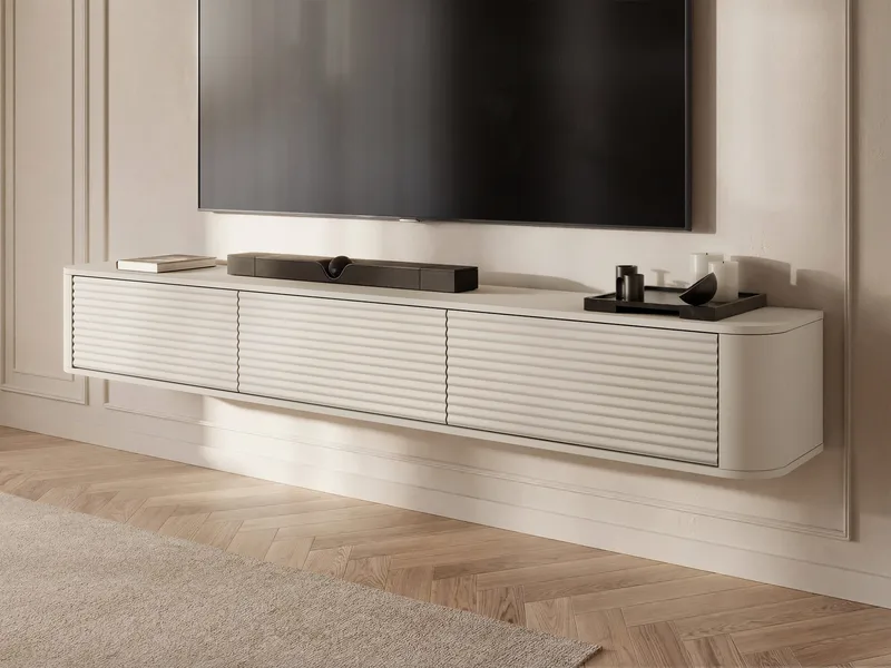 Fjora-TV-taso 200 cm - beige - Huonekalut - TV- & Mediakalusteet - Tv taso & Mediataso
