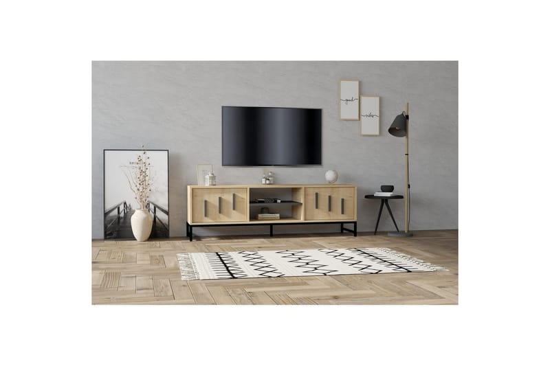 Form-TV-taso 160 cm - Luonnollinen - Huonekalut - TV- & Mediakalusteet - Tv taso & Mediataso