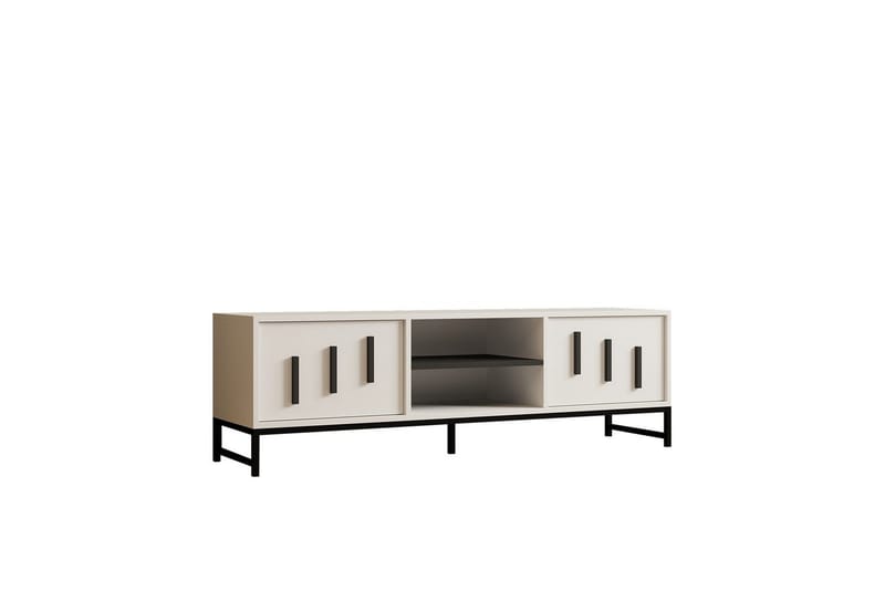 Form-TV-taso 160 cm - Valkoinen - Huonekalut - TV- & Mediakalusteet - Tv taso & Mediataso