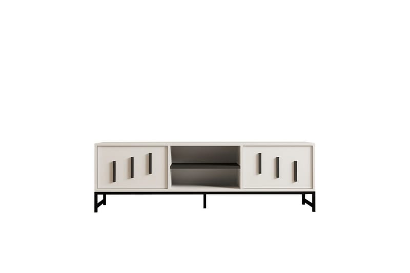 Form-TV-taso 160 cm - Valkoinen - Huonekalut - TV- & Mediakalusteet - Tv taso & Mediataso