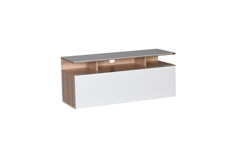 Galnor TV-taso 117 cm - Keskisävyinen puu/Valkoinen - Huonekalut - TV- & Mediakalusteet - Tv taso & Mediataso