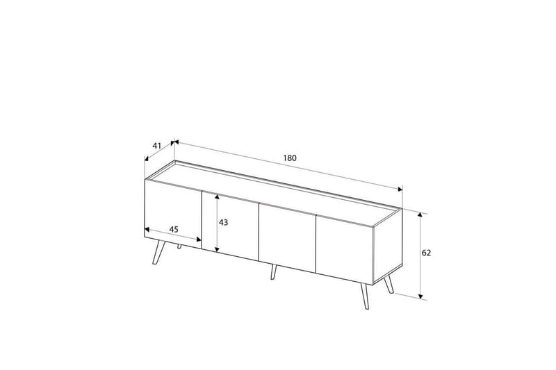 Galnor TV-taso 180 cm - Natural - Huonekalut - TV- & Mediakalusteet - Tv taso & Mediataso