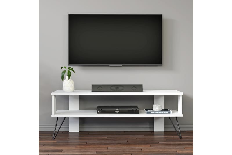 Greger TV-taso 120 cm - Valkoinen - Huonekalut - TV- & Mediakalusteet - Tv taso & Mediataso