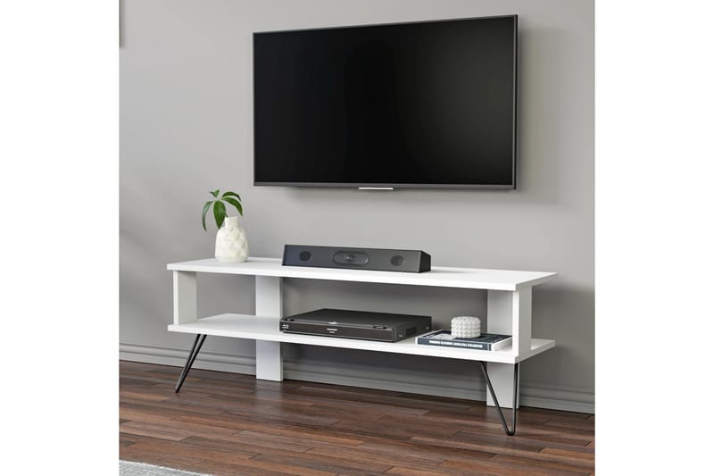 Greger TV-taso 120 cm - Valkoinen - Huonekalut - TV- & Mediakalusteet - Tv taso & Mediataso