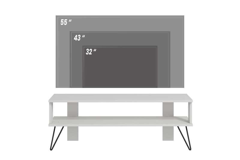Greger TV-taso 120 cm - Valkoinen - Huonekalut - TV- & Mediakalusteet - Tv taso & Mediataso
