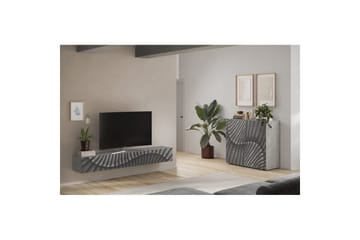 Hawell Seinälle kiinnitettävä TV-taso 210 cm - Harmaa - Huonekalut - TV- & Mediakalusteet - Tv taso & Mediataso