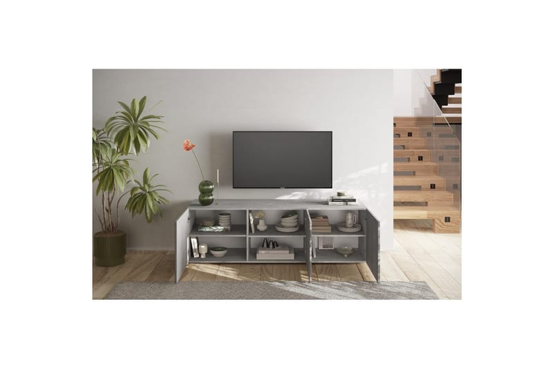 Hawell TV-taso 181 cm - Harmaa - Huonekalut - TV- & Mediakalusteet - Tv taso & Mediataso