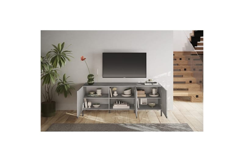 Hawell TV-taso 181 cm - Harmaa - Huonekalut - TV- & Mediakalusteet - Tv taso & Mediataso