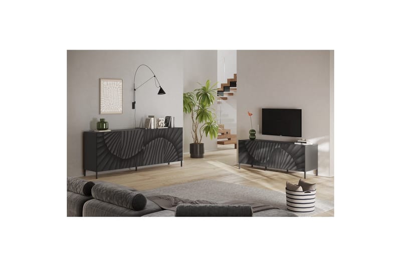 Hawell TV-taso 181 cm - Tumma harmaa - Huonekalut - TV- & Mediakalusteet - Tv taso & Mediataso