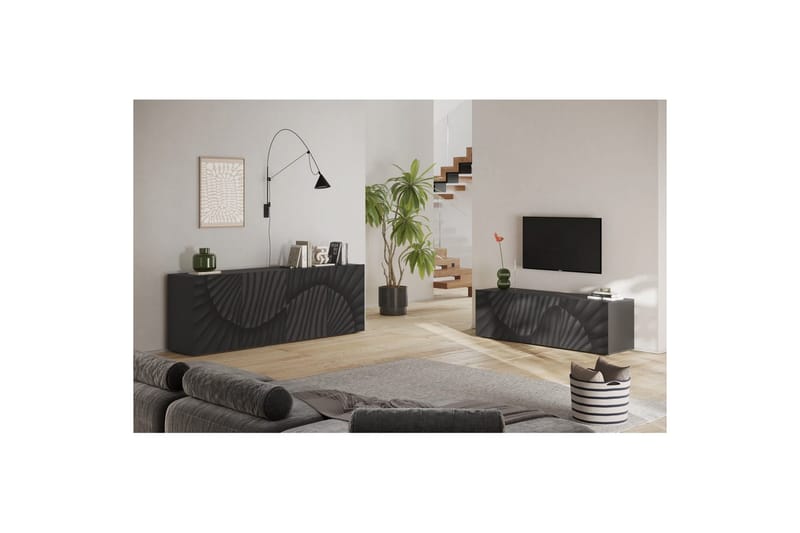 Hawell TV-taso 181 cm - Tumma harmaa - Huonekalut - TV- & Mediakalusteet - Tv taso & Mediataso