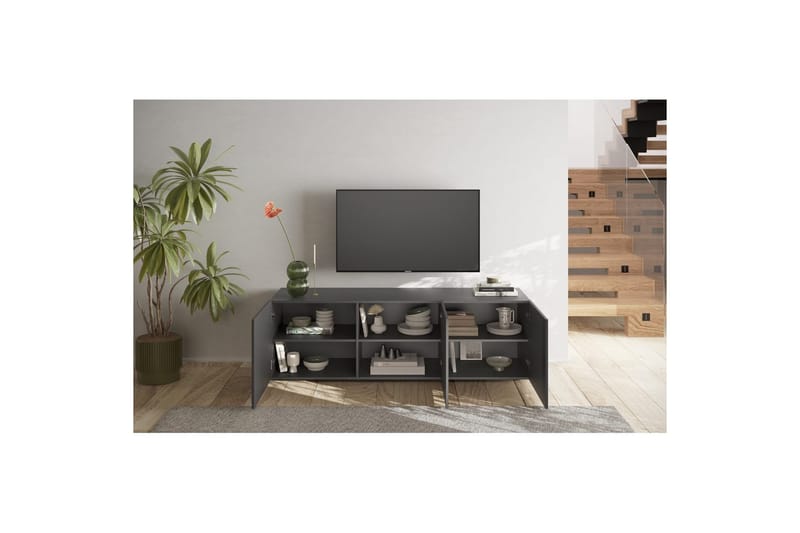 Hawell TV-taso 181 cm - Tumma harmaa - Huonekalut - TV- & Mediakalusteet - Tv taso & Mediataso