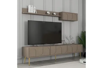 Hazim Tv-taso 180 cm - Kulta - Huonekalut - TV- & Mediakalusteet - Tv taso & Mediataso