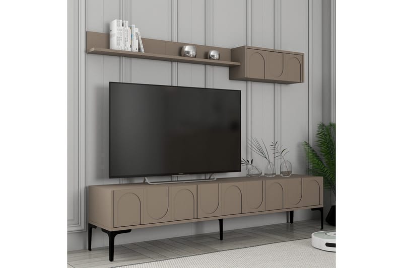 Hazim Tv-taso 180 cm - Musta - Huonekalut - TV- & Mediakalusteet - Tv taso & Mediataso