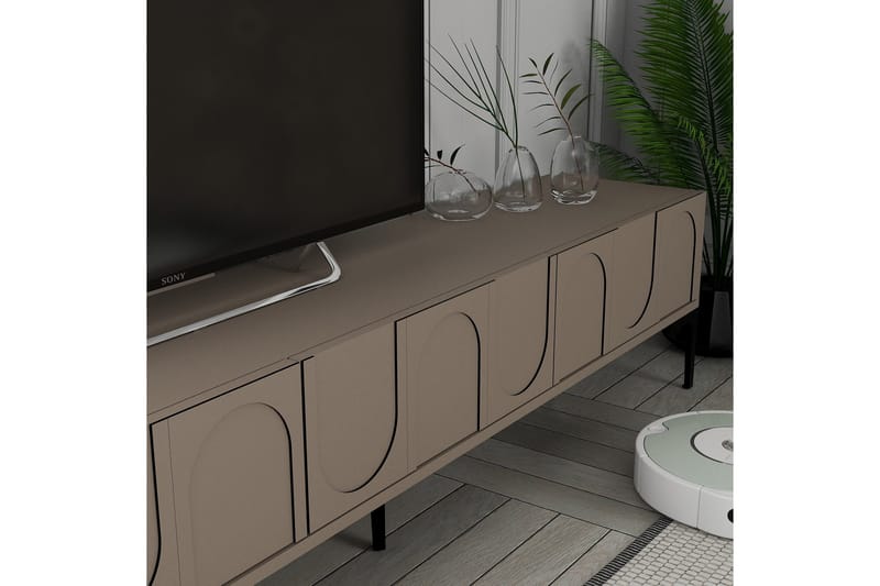 Hazim Tv-taso 180 cm - Musta - Huonekalut - TV- & Mediakalusteet - Tv taso & Mediataso