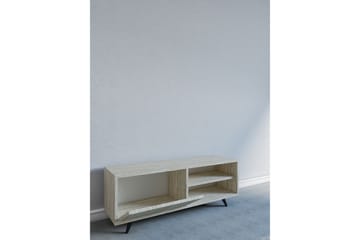 Hazle lattiaseisova tv-taso 120 cm säilytyksellä puusta - Beige - Huonekalut - TV- & Mediakalusteet - Tv taso & Mediataso