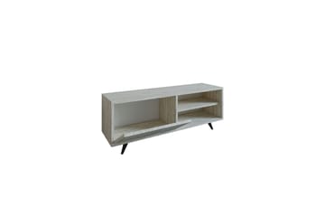 Hazle lattiaseisova tv-taso 120 cm säilytyksellä puusta - Beige - Huonekalut - TV- & Mediakalusteet - Tv taso & Mediataso
