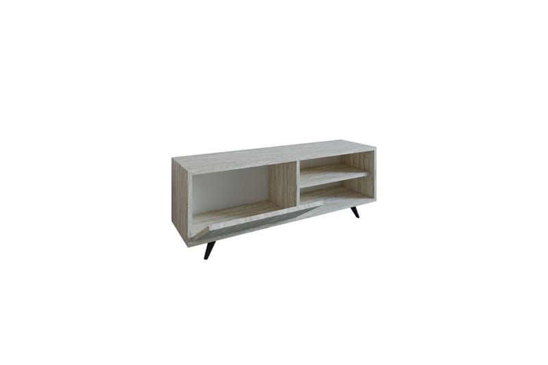Hazle lattiaseisova tv-taso 120 cm säilytyksellä puusta - Beige - Huonekalut - TV- & Mediakalusteet - Tv taso & Mediataso