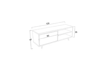 Hazle Tv-taso 120 cm - Beige - Huonekalut - TV- & Mediakalusteet - Tv taso & Mediataso