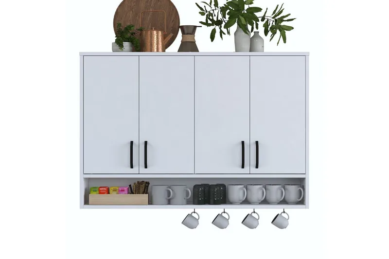 Heba TV-kaappi 120 cm - Valkoinen - Talo & remontointi - Keittiö & kylpyhuone - Keittiö & kodinhoitohuone - Keittiön sisustus - Keittiökaappi