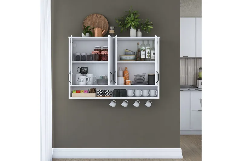 Heba TV-kaappi 120 cm - Valkoinen - Talo & remontointi - Keittiö & kylpyhuone - Keittiö & kodinhoitohuone - Keittiön sisustus - Keittiökaappi